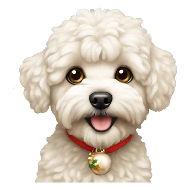 Maltipoo in crishtmas  sticker
