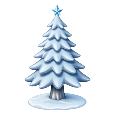 White christmas tree with dozens of cold theme decoration  sticker