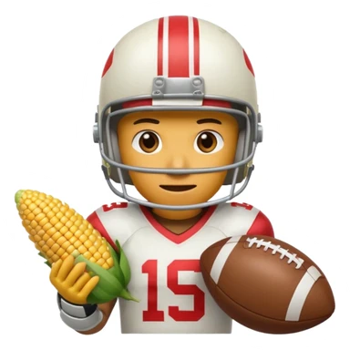 Corn playing football sticker