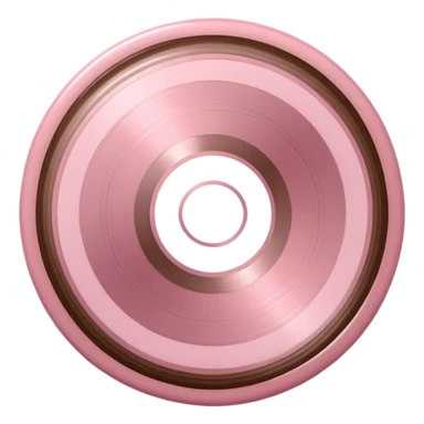 Vintage rococo pale pink vinyl record sticker