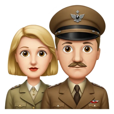 Hitler and his wife, Eva Braun sticker