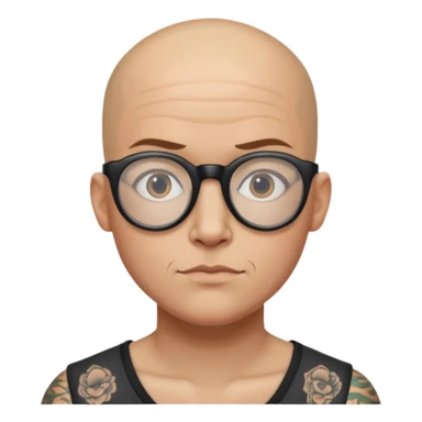   tattooed baldies with opticals sticker