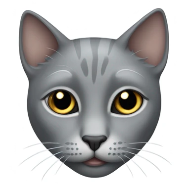 Gray cat with eyes on its forehead  sticker