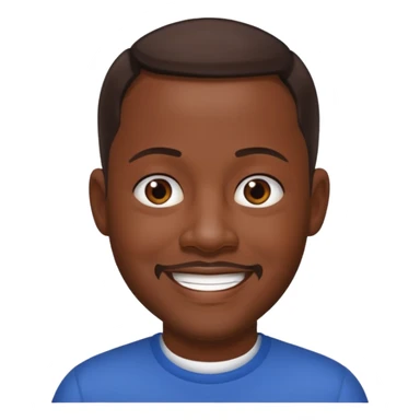 Martin Lawrence with dark brown hair sticker
