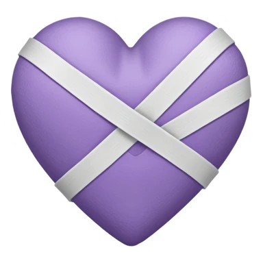 Heart Heart bandaged with subtle purple colour sticker