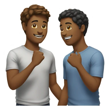 two friends greeting each other sticker
