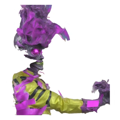 .Zombie_ Vaporwave black holographic dj oilslick zombie unicorn yellow caution tape sticker