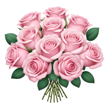 A beautiful cute pretty aesthetic pastel pink rose bouquet sticker