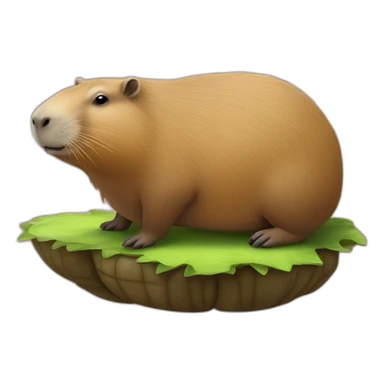capybara sur une tortue sticker
