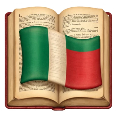italian flag on dictionary sticker