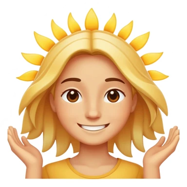 happy person with sunshine and positive vibes sticker