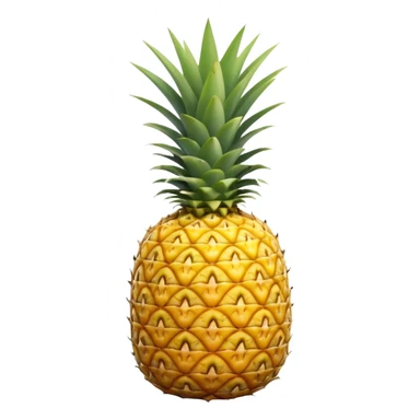 A pineapple flipped 180 degrees clockwise around the y axis  sticker
