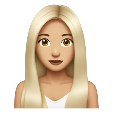 asian glamorous slightly tan long lashes hair down and long upper body sticker