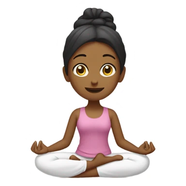 Chica haciendo yoga sticker