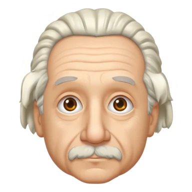 Einstein character front view sticker