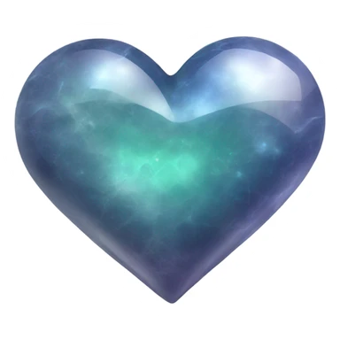 Moon stone heart gem sticker