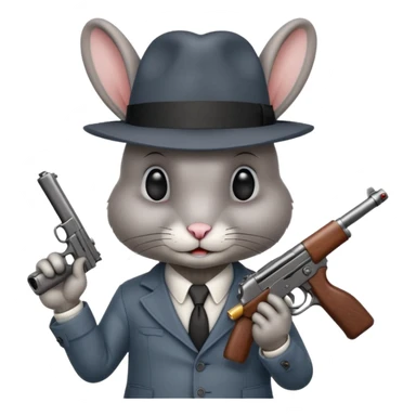 Rabbot gangster  sticker