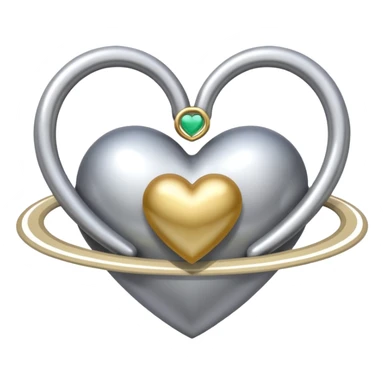 Cœur avec l’anneau de saturne sticker