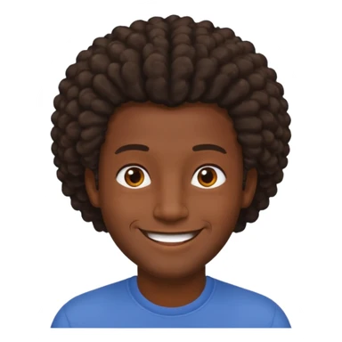 coily hair mens image sticker