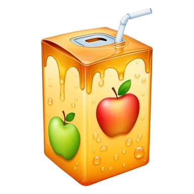 Apple juice box sticker