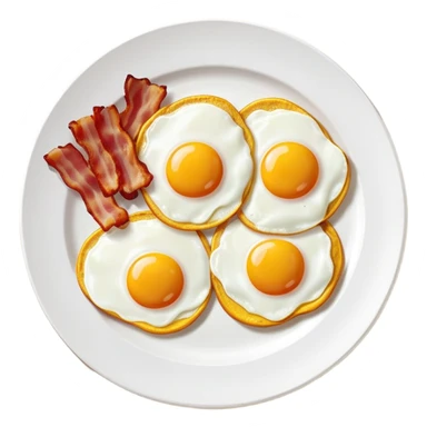 Bacon and eggs breakfast plate sticker