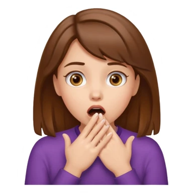 elleri ağzında şaşrımıs bir kız çocuğu sticker