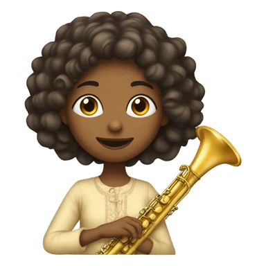 Fille qui joue de la flûte  sticker