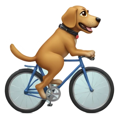Dog on bike sticker