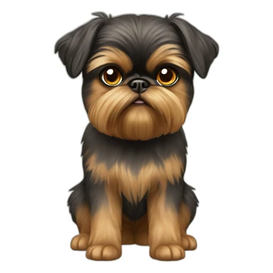 Short hair Brussels griffon dog sticker