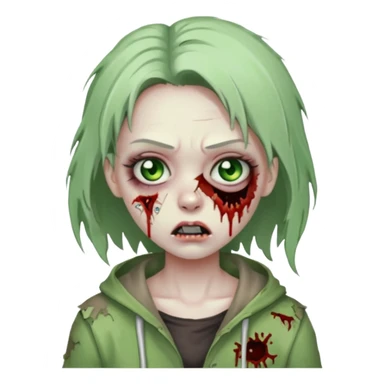 a zombie girl still cute and fine sticker