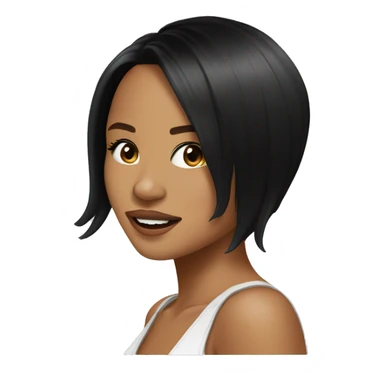 Karrueche Tran black hair sticker