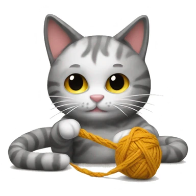 cat crocheting sticker