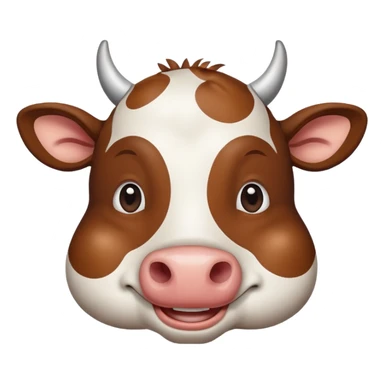 smiling cow sticker