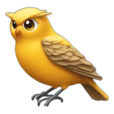 Un oiseau sur la tête un chat sticker