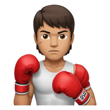 Boxer ,with a mullet haircut sticker