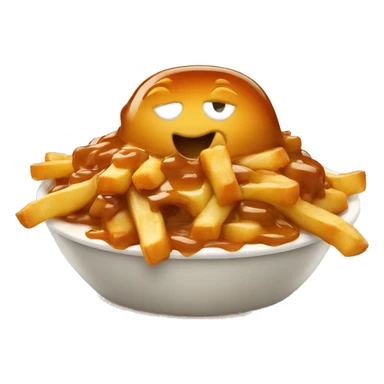 Poutine qui mange du caramel sticker