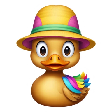 duck wearing a hat sticker