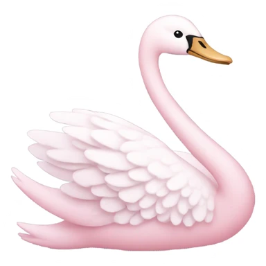 pastel pink swan sticker