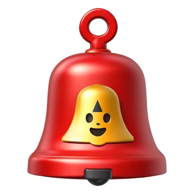 warning bell with exclamation mark sticker