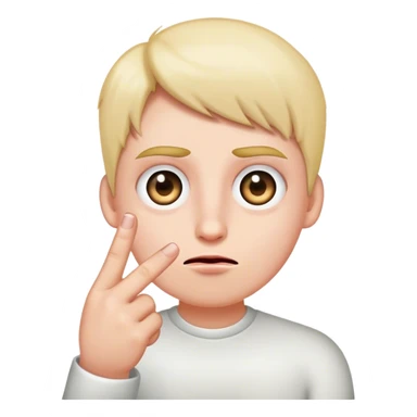 rolling eyes with middle finger sticker