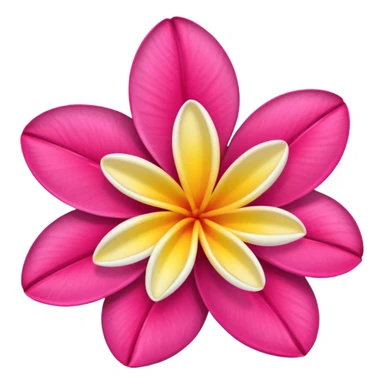 frangipani flower, hot pink sticker