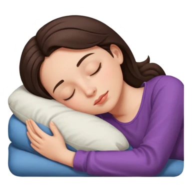 brunette girl sleepingemoji sticker