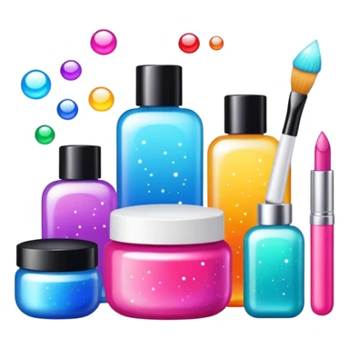 few beauty products and sparkles around sticker