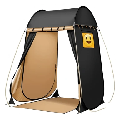 Tall Oval Narrow Pop up spray tan tent sticker