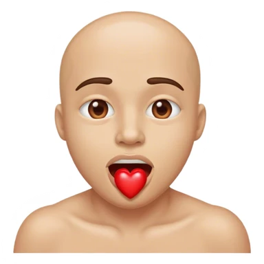 heart eyes with drooling mouth  sticker