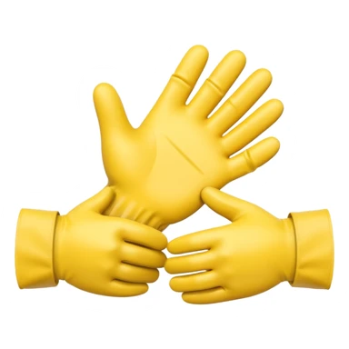 Make a self-clasping handshake emoji in the style of the usual emoji of a handshake sticker