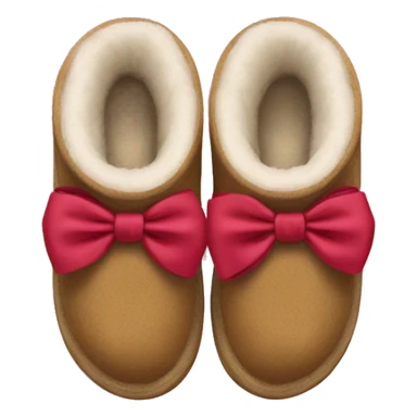 Ugg slippers with bow sticker