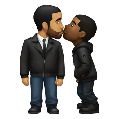 Pdiddy kissing drake sticker