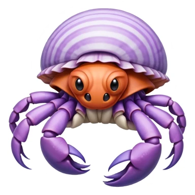hermit crab should be light violet and the shell should be white with spirals sticker