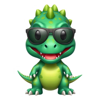 Dino wearing sunglasses sticker